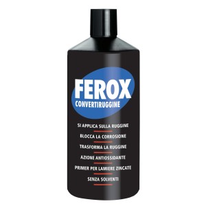 Flacone di convertitore di ruggine Ferox, adatto come primer e per il trattamento della ruggine.