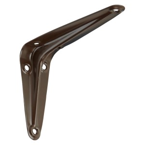 Mensola marrone OBI Eris, 75x100mm, in lamiera d'acciaio per scaffali e mensole a muro.