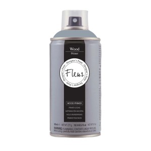 Spray primer per legno Fleur, grigio. Adatto per progetti di pittura fai-da-te.