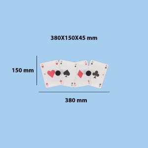 t.b.t. Organizer armadio con motivo carte da gioco e dimensioni 380x150x45 mm.