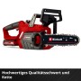 Einhell Power X-Change GE-LC 18/25 Li Solo: Motosega a batteria rossa e nera (batteria non inclusa).