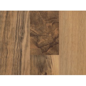 Pavimento laminato Comfort noce opaco naturale scuro con venature del legno.