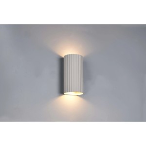Applique LED Soka 2 luci H18cm grigio caldo