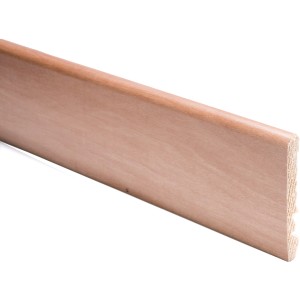 Battiscopa in legno chiaro per interni.