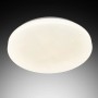 Plafoniera LED t.b.t. bianca e rotonda per montaggio a soffitto.
