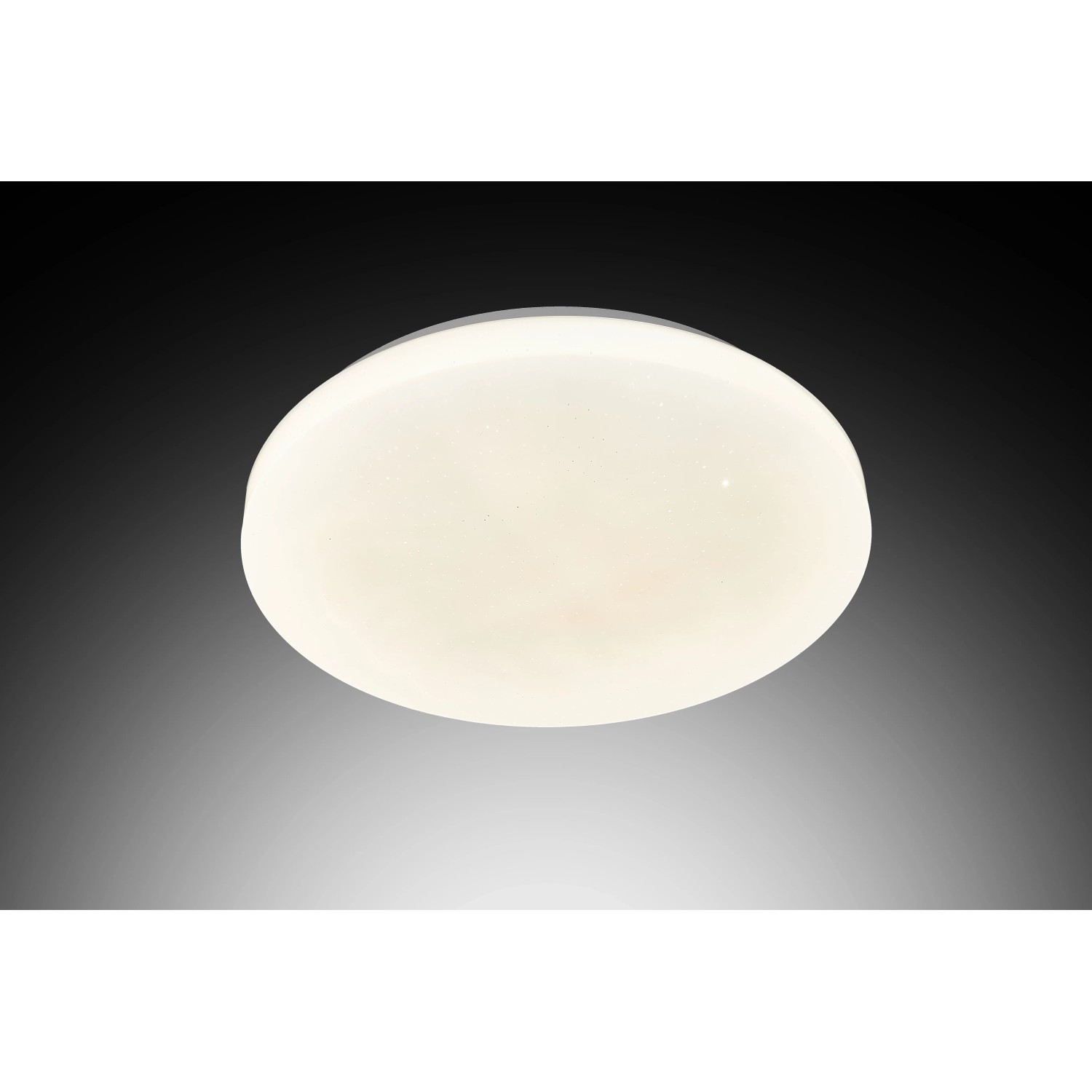 Plafoniera LED t.b.t. bianca e rotonda per montaggio a soffitto.