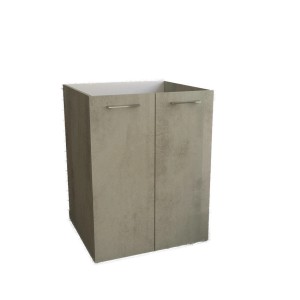 t.b.t. mobile sottolavabo per arredo bagno grigio con due ante e maniglie.