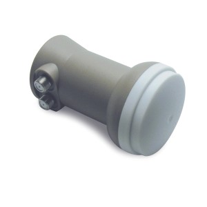 LNB grigio per ricezione satellitare, accessorio video.