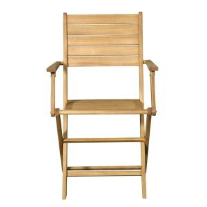 Sedia da giardino t.b.t. in legno, vista frontale.