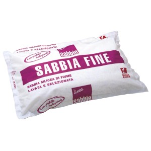 Sacco di sabbia fine di quarzo marca Sabbie.