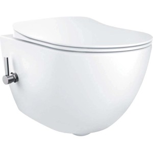 WC sospeso Artemides con funzione bidet miscelatore 37x35 cm bianco