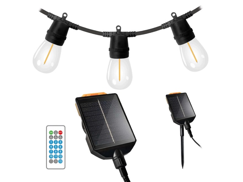 Catena Luminosa Da Campeggio Retrattile Da 10 M, Portatile 3 In 1 Ricaricabile Tramite Usb E Energia Solare Con 8 Modalita Di Illuminazione Led Impermeabile Per Campeggio Giardino Ed Escursionismo 92947929