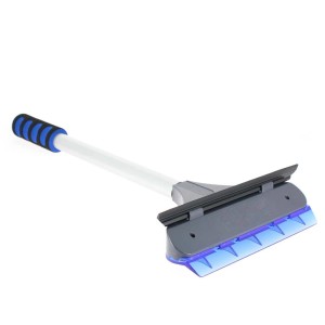 t.b.t. Raschietto per ghiaccio con raschietto blu e manico per finestrini auto.