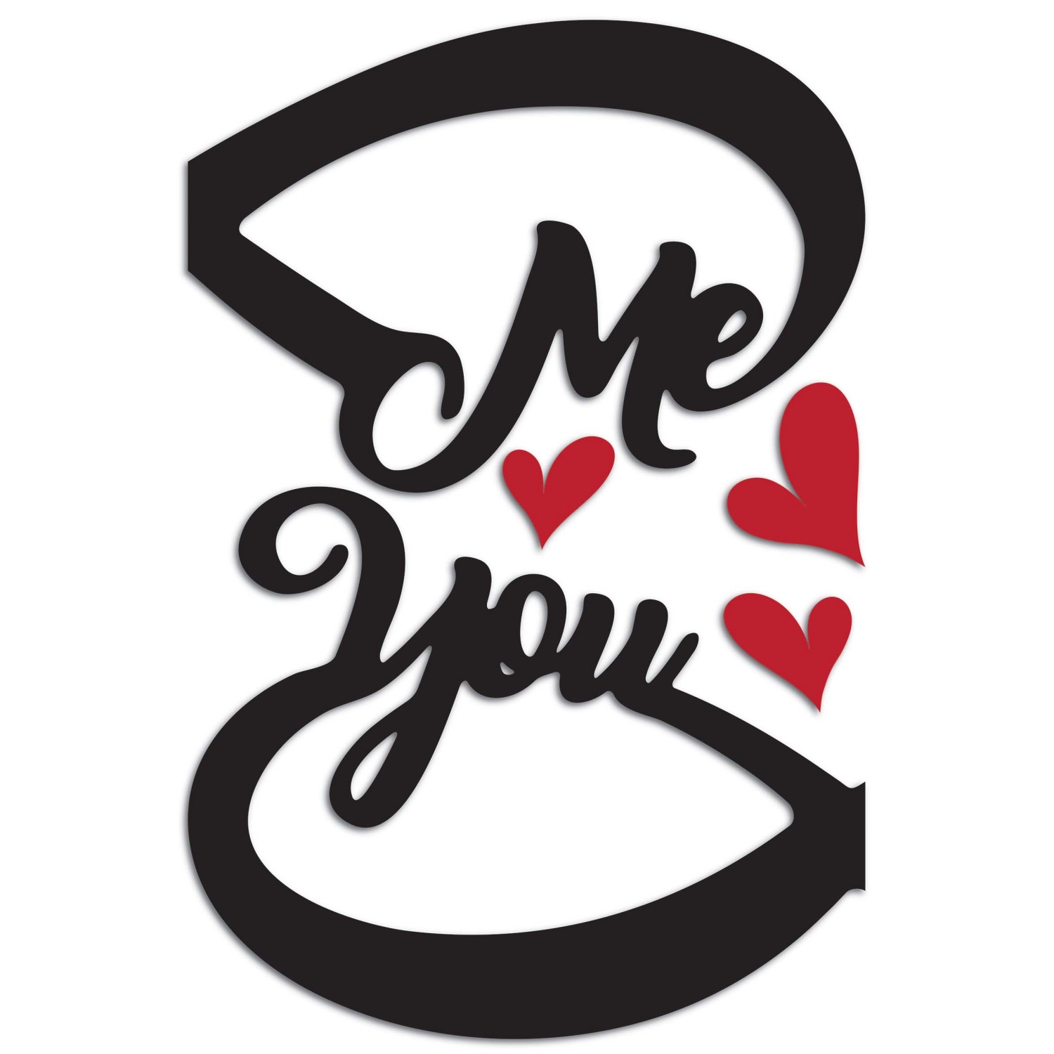 Sticker adesivo in foam Me & you 47x70 cm