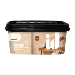 Secchio di pittura effetto Nacre color Meringue, ideale per decorare le pareti.