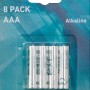 Confezione da 8 batterie alcaline Micro AAA per vari dispositivi.