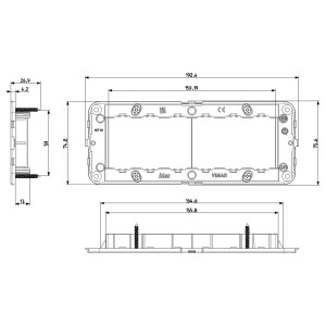 Disegno tecnico: t.b.t. per interruttori e prese.
