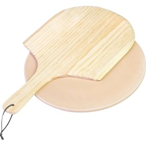 Set pietra refrattaria Char-Broil con pala in legno, Ø 38 cm, per pizza croccante alla griglia.