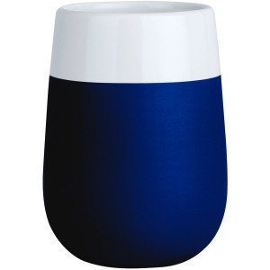 Wenko Malta portaspazzolino, in ceramica blu e bianco per il bagno.