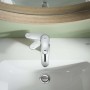 Miscelatore monocomando t.b.t. cromato su lavabo.