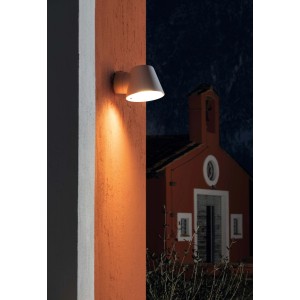 Applique da esterno Sovil CUP GU10 12x9 cm bianco