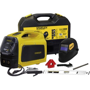 Set saldatrice Stanley con accessori e casco per saldatura