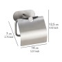 Wenko Porta carta igienica Orea Matt con coperchio, acciaio inox, montaggio a parete Turbo-Loc.