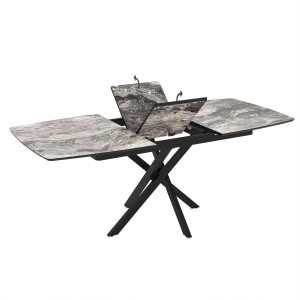 Tavolo allungabile da pranzo Filis nero 145x90x476 cm