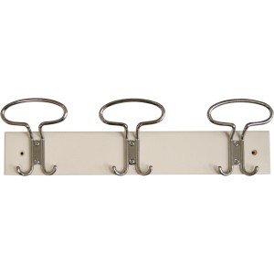 t.b.t. Appendiabiti a parete con tre ganci in metallo, beige.