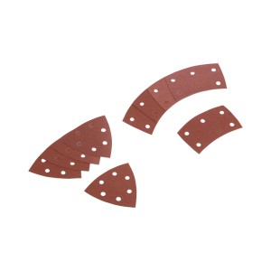 Tamponi abrasivi LUX K120 per multiutensile, set da 2 pezzi per legno, metallo e vernice.