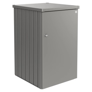 Biohort Alex box per bidoni, variante 2 in grigio quarzo metallizzato. Box bidoni chiudibile.
