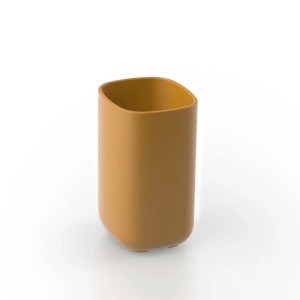 Portaspazzolino t.b.t. color ocra per il bagno.