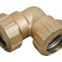 Raccordo a gomito a 90 gradi in ottone per tubo PE da 32 mm (1 1/4 di pollice) per sistemi di acqua fredda.