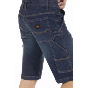 Pantaloncini da lavoro blu t.b.t. con tasche e cuciture rinforzate.