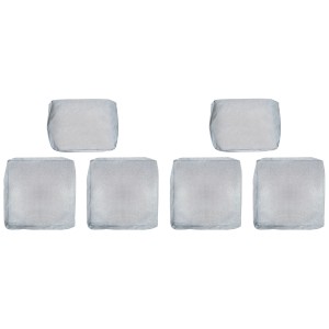 Copricuscini di ricambio, 6 pezzi, grigio chiaro, per set mobili da balcone Olea. Copricuscini per seduta e schienale in poliestere.