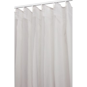 Tenda in tessuto t.b.t. bianca e trasparente con nastro arricciatenda.