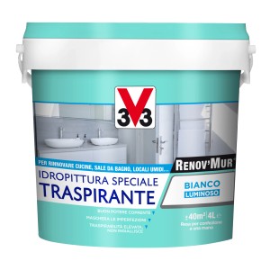 Secchio di pittura per interni bianca traspirante t.b.t. per cucine e bagni.