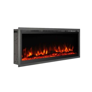 Caminetto elettrico parete/incasso Divina Fire Chicago130 1500 W L127 cm nero