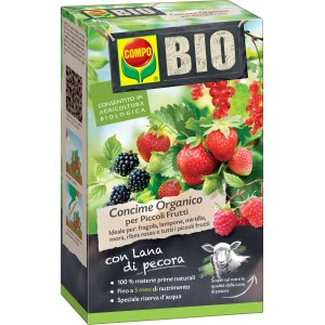 COMPO BIO concime per piccoli frutti, ideale per fragole, lamponi e altro.