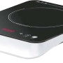 Piastra di cottura t.b.t. nera con display digitale per cottura a induzione.
