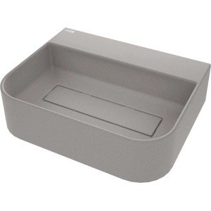 Lavabo da appoggio rotondo Rodas Idrostile foro e copripiletta Grigio met