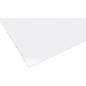 Lastra in plastica bianca per coperture e rivestimenti.