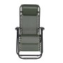 Lettino relax t.b.t. verde con poggiatesta e struttura nera per giardino o balcone.