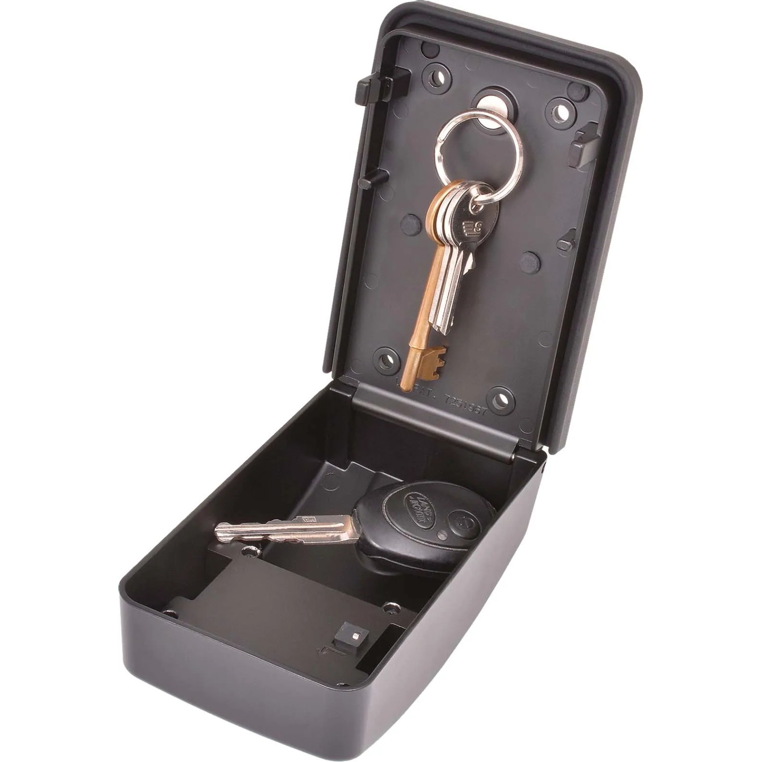 Burg Wächter Key Safe 20 SB cassetta portachiavi aperta con portachiavi e chiave auto