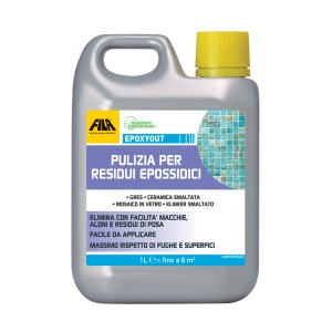 Flacone di detergente epossidico per piastrelle, ceramica e mosaico in vetro.