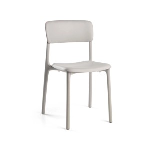 Sedia impilabile Poppy in polipropilene grigia 49,5x49h79,5 cm