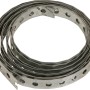 Nastro forato zincato, larghezza 17 mm, lunghezza 3 m, arrotolato. Ideale per strutture in legno.