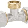 Raccordo a T per cassette WC, ottone/metallo, per il collegamento di tubi dell'acqua.