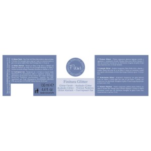 Fleur Finitura Glitter vernice per progetti fai-da-te, flacone da 130ml.