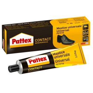 Pattex Contact colla universale, tubo da 125g e confezione in cartone.
